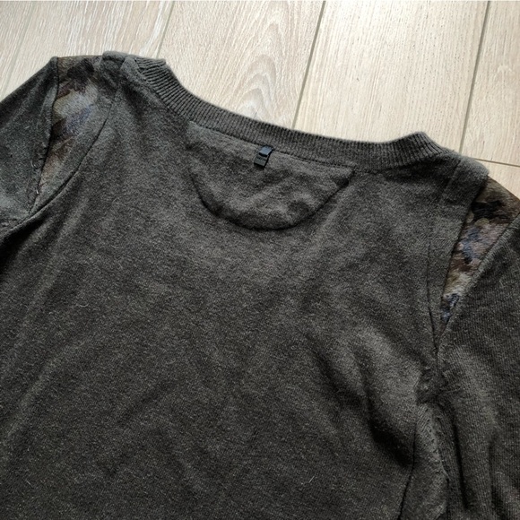 Rudsak Robe Femme Camouflage Detailed Shoulder Knit Dress in Army Green Size S - Picture 7 of 14